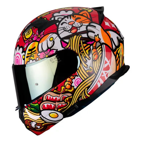 CASCO ABATIBLE AMATISTA MANEKI NEKO ROJO